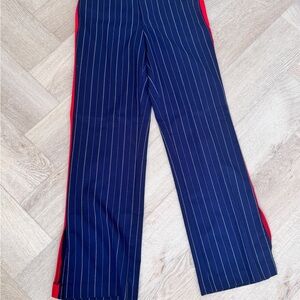 Urban Outfitters High-Rise Wide Leg Striped Pants – Size XS – Navy/Red
